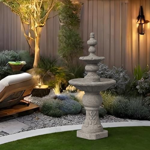 Teamson Home VFD8179 52.56 Inch Outdoor Two-Tier Water Fountain thumb #8