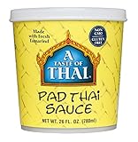A Taste of Thai Pad Thai Sauce – Authentic Tamarind Cooking Sauce for Stir-Fries, Noodles, Soups & Marinades – Ideal for Thais Recipes – Trans Fat-Free, Gluten-Free, Preservative-Free -26 oz