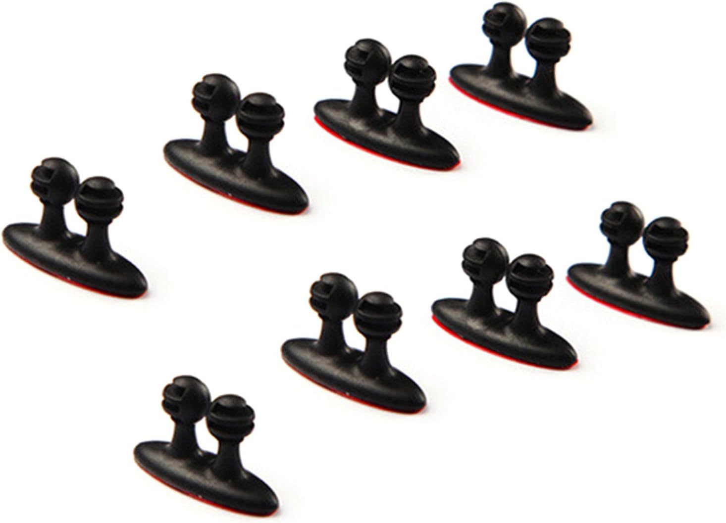 Cable Clamp Holder Pack Reusable Car Cable Clips Black Cord Management Ties for Charger Earphone Electric Cords