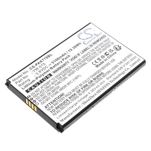 BCXY Battery Replacement for Pax A77 YW-009 YW-015