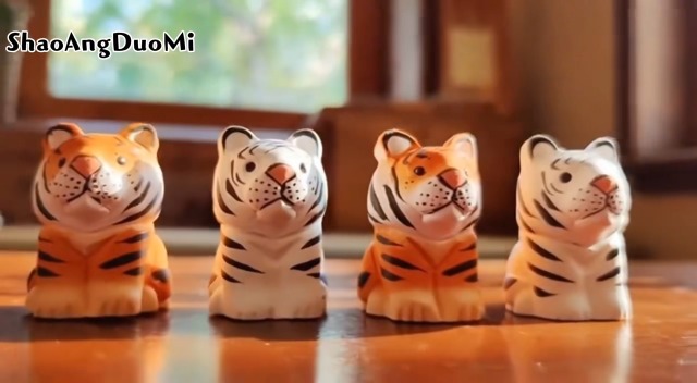 Amazon.com: Small Carved Wooden Tiger Figurines, 2PCS Hademade