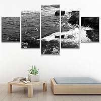 SIGNWIN 5 Panel Canvas Wall Art Expressive Landscape for Home Decorations Ready to Hang - 60