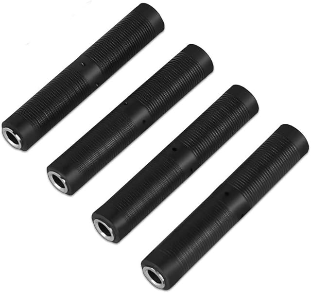 6.35mm Female to Female Audio Connector, 1/4 Inch TRS/TS Coupler Jack Stereo Adapter Joiner - 4 Pack