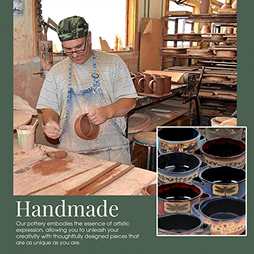 Always Azul Pottery Wild Horses Salad Bowl In Azulscape Glaze - Handmade Ceramic Pottery Bowl - Handcrafted Polished Stoneware - Unique & Stylish Glazed Bowl, Great For Soup, Salad, Cereal And More #TOP2