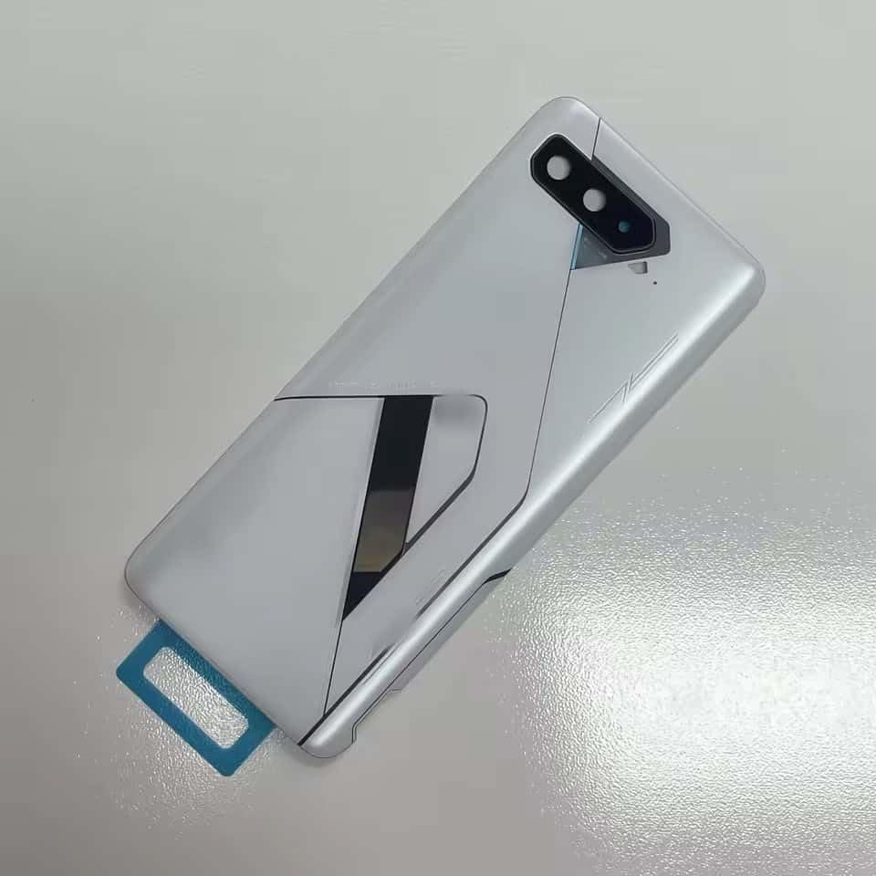 YOOOKOOO Compatible Rear Back Cover for Asus ROG 5S Pro – Battery Door Housing Replacement Part (White No Lens)