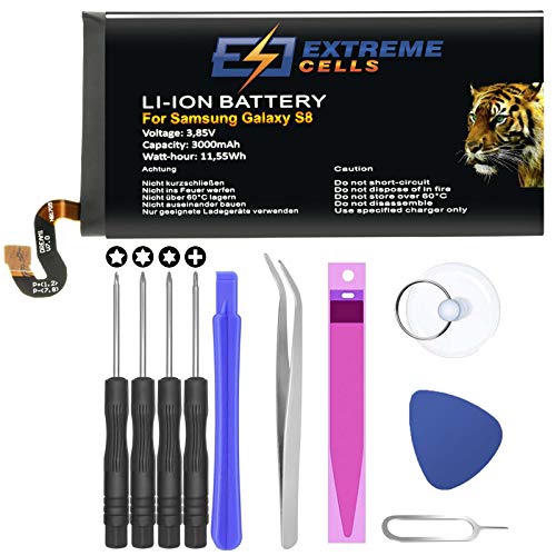 Extremecells - Batería para Samsung Galaxy S8 SM-G950U1 SM-G950W Accu EB-BG950ABE GH43-04731A
