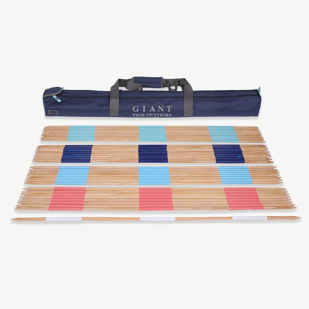 Uber Games Mikado XXL Mega 90 hasta 150 cm – Exterior e interior – en bolsa de transporte – Versión Jumbo FSC (hasta 90 cm)