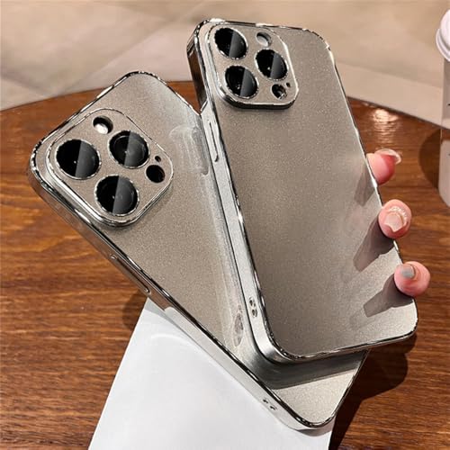 Coque iPhone 15 Pro Max rigide en titane mat avec placage de luxe