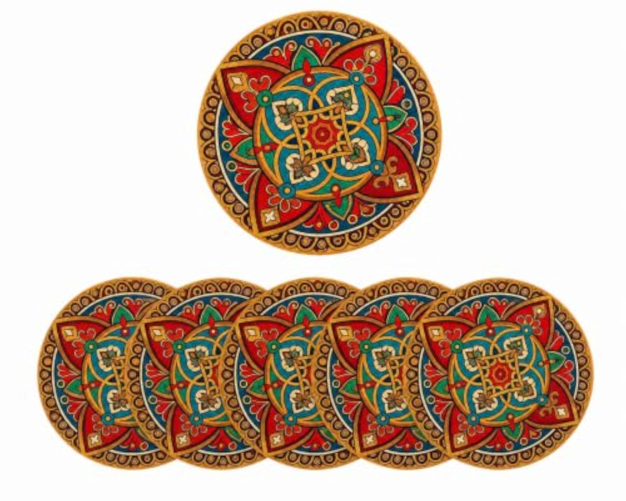 Round Mandala Placemats Set of 6