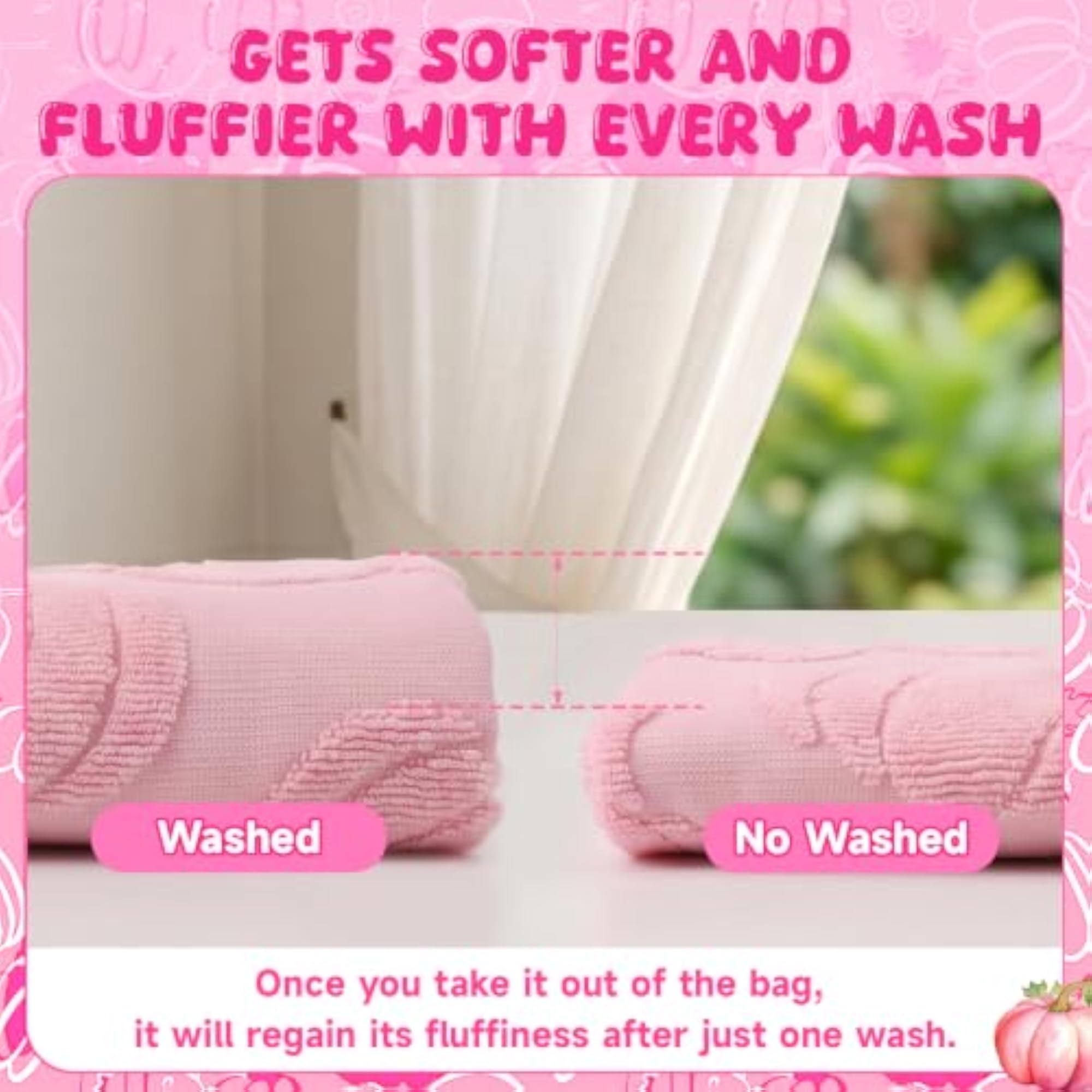 2 Pack Pink Hand Towels, Pumpkin Bathroom Towels