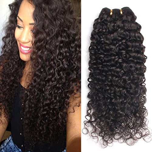 MSGEM Brazilian Curly Hair 3 Bundles lot Unprocessed Human Hair Extensions Brazilian Virgin Hair Deep Curly Weave 1B (20 22 24)