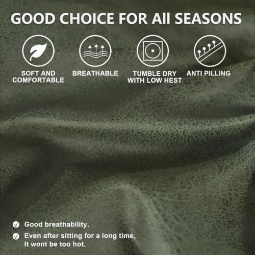 Image of ANARACHON Leather Look Loveseat Recliner Covers Stay in Place 6-Piece Recliner Sofa Slipcover 2 Seater Reclining Couch Cover Furniture Protector Spandex Fabric Washable (Recliner Loveseat, 03Tawny)