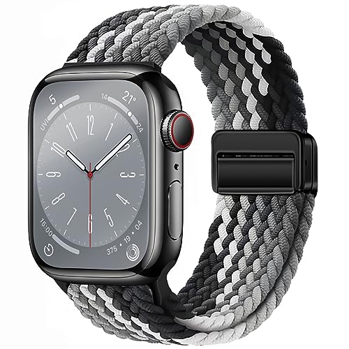 Image of Qimela Sport Loop Compatible with Apple Watch Band 38mm 40mm 41mm 42mm 44mm 45mm 46mm 49mm for Women Men,Magnetic Strap Stretchy Braided Wristband for iWatch Series 11 10 9 8 7 6 5 4 SE Ultra 3 2 1