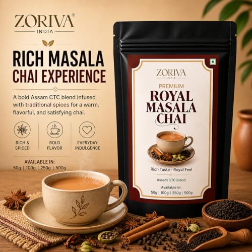 Image of ZORIVA रॉयल मसाला चाय 1 KG (500g x 2) | Premium Assam CTC Kadak Tea)