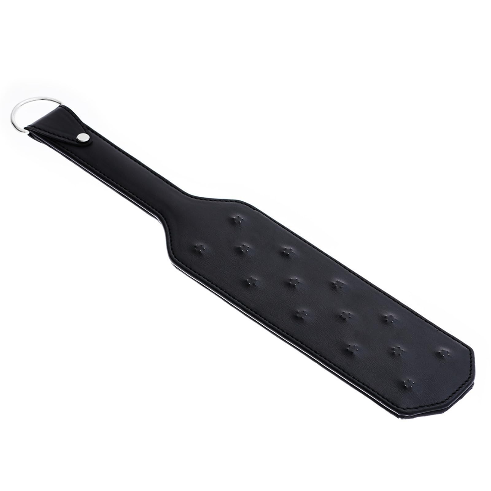 Pointe de pagaie de fessée, fleur de prunier, métal, motif diamant, coussin en cuir PU noir, fête en boîte de nuit, SM Slap Paddle