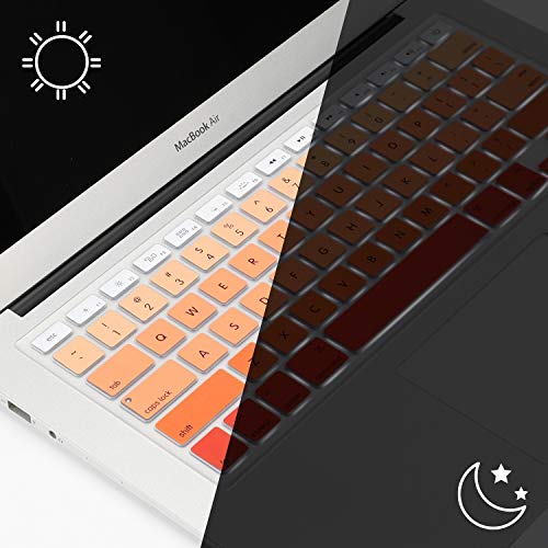 Peau de clavier en silicone MacBook Pro 38,1 cm lavable teinte orange dégradé