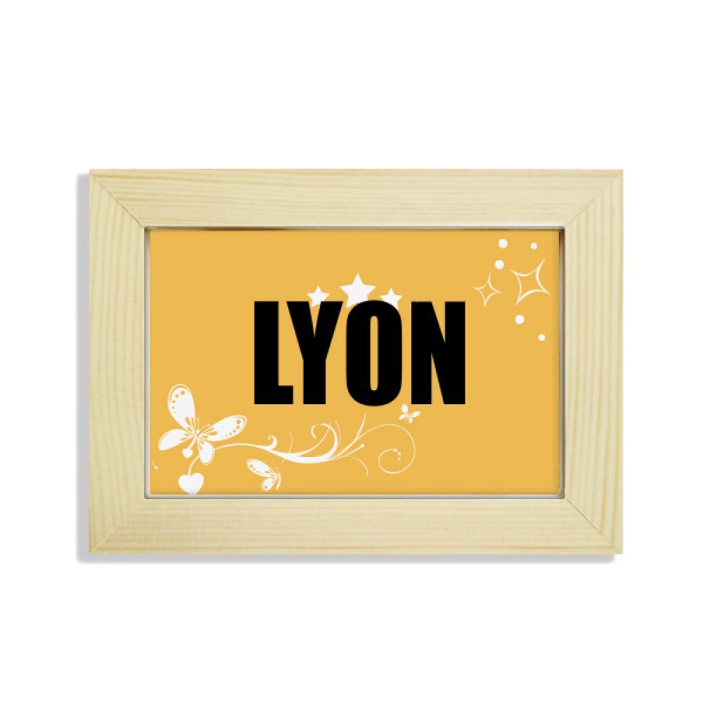 Marco de fotos de Lyon en madera con pintura de flores para un regalo muy especial