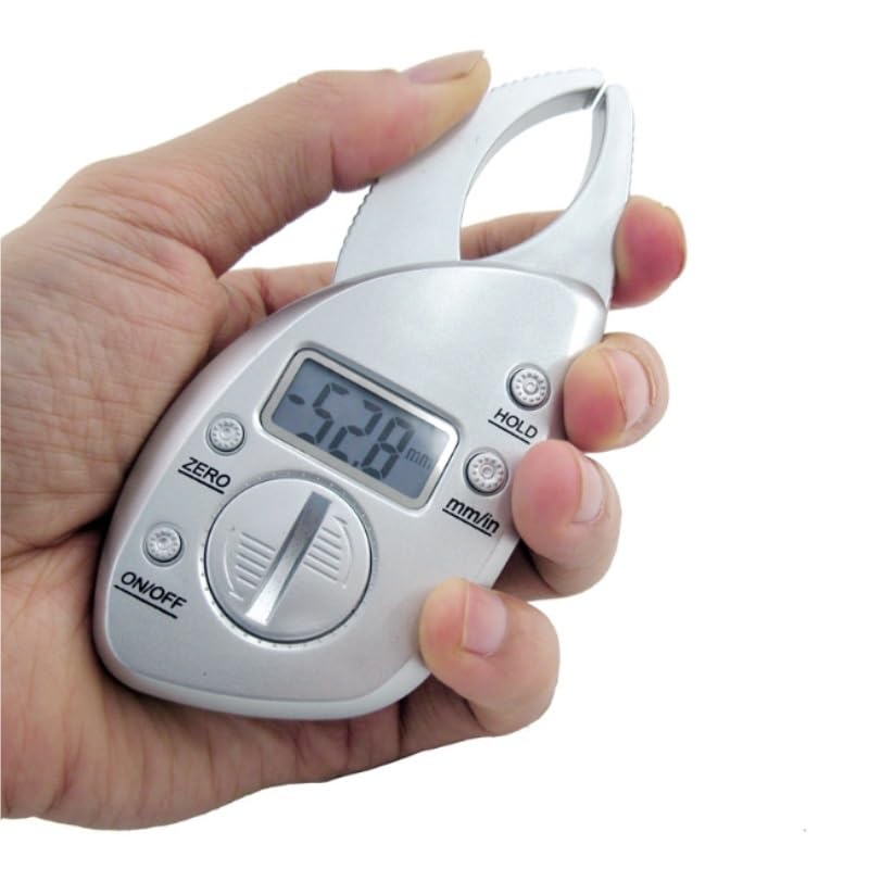 Digital Fat Caliper with Clamp | Body Fat Clamp for Body Thickness Measurement