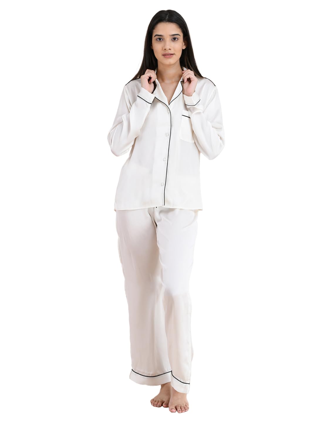 mackly Womens Solid Pyjama Set-picture-56