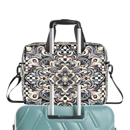 Bolso maletín para portátil Bohemia Retro Flowers 16 pulgadas miniatura 7