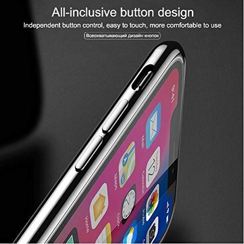 Image of MOBITUSSION 9H Toughened Glass Back Case with Shockproof TPU Bumper Back Cover Case(GlassBack IphoneXsMax-White)