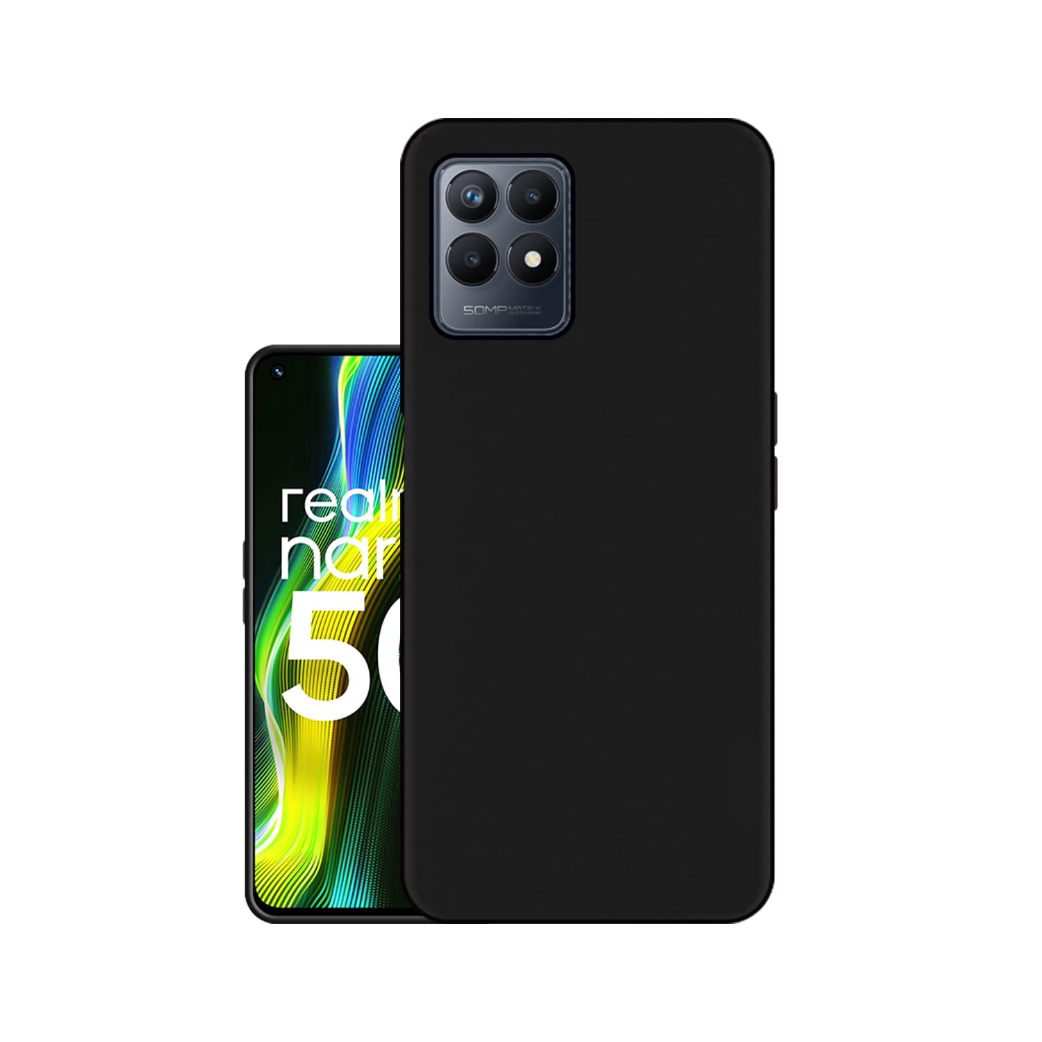 HELLO ZONE Exclusive Matte Finish Soft Back Case Rubber Cover for Realme Narzo 50/Realme 8i - Black (B09TW9T6YJ) Amazon Price History, Amazon Price Tracker
