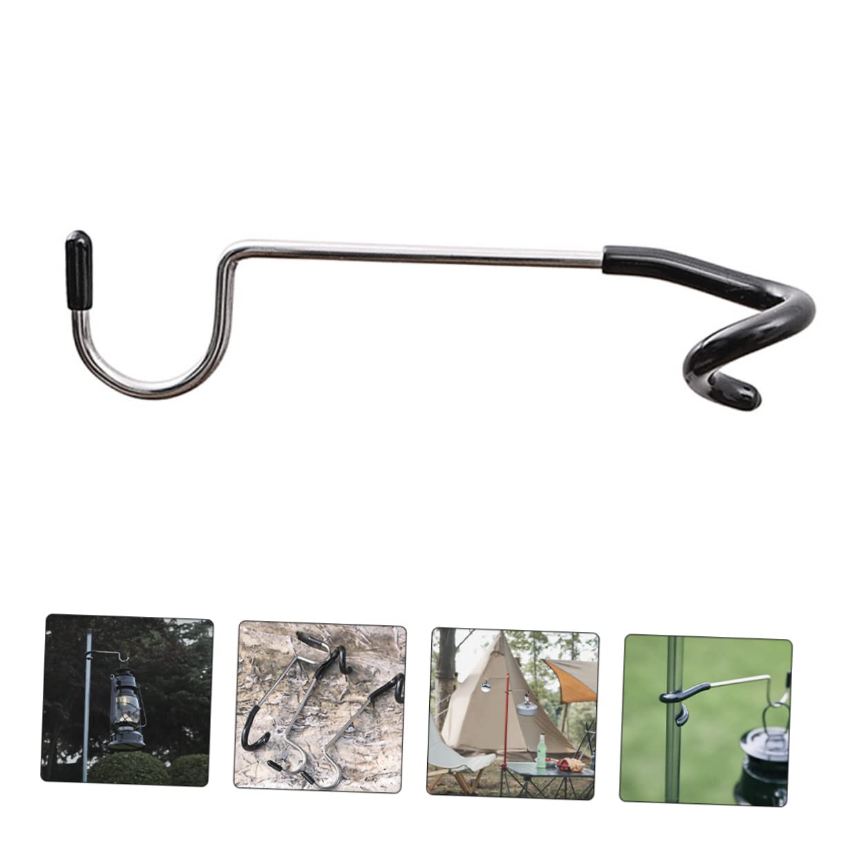 Totority 4Pcs Light Hooks for Camping Durable Tent Lamp Hanger with Skid Sleeve for Outdoor Activities Portable Lantern Holder for Hiking Fishing