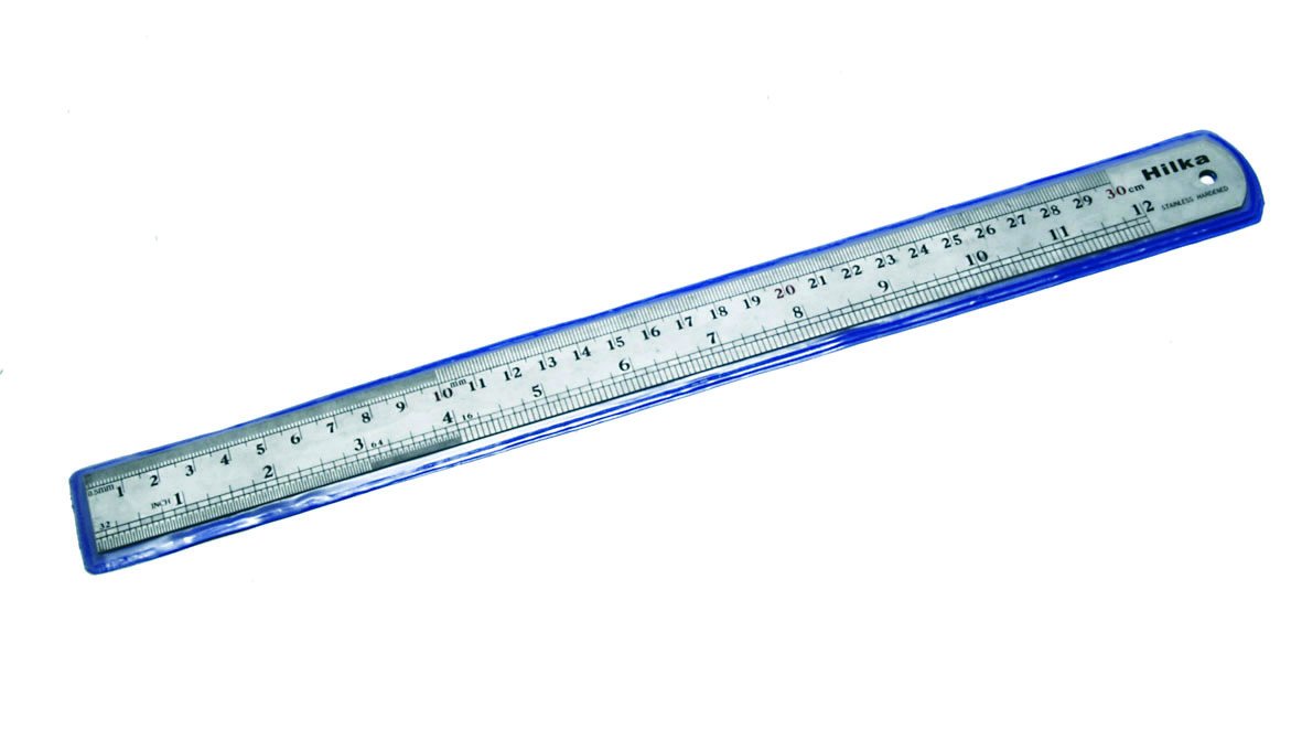 12" MATT STAINLESS STEEL RULER Amazon.co.uk DIY & Tools