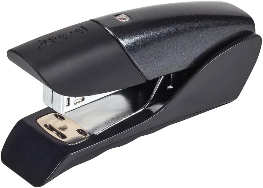 Rexel Gazelle Half Strip Stapler, 25 Sheet Capacity, Stand Up Design, Uses 24/6/ and 26/6 Staples, Metal Body, Silver/Black, 2100790