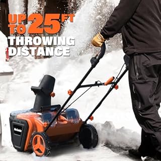 MAXLANDER Snow Blower Cordless, 40V 20-Inch Brushless Cordless Snow Blower with Dual LED Lights, 180° Rotating Chute, Electric Snow Blower Battery Powered（2 x 4.0Ah Batteries and Charger Included）