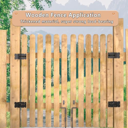 Image of 18 inch Gate Drop Rod, Cane Bolt- Easy to Install, Premium Black Plastic Spraying - Secure and Durable - Ideal for Wood, Vinyl, and Garden Gates - Corrosion Resistant(rod-18-2)