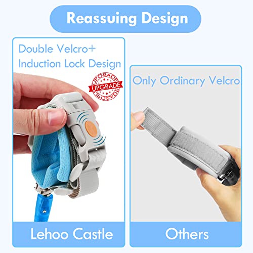 Lehoo Castle Baby Reins for Walking 1.5M Toddler Reins for Kids with Induction Lock Anti Lost Wrist Link Wrist Reins - Image 4
