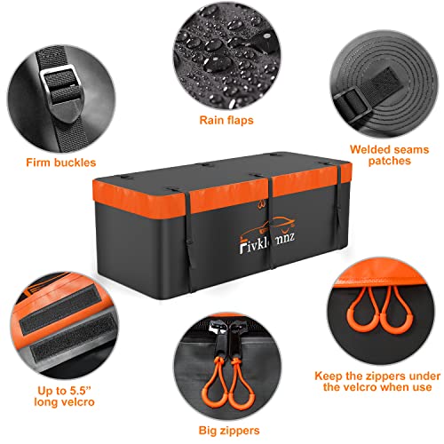 Hitch Mount Cargo Carrier Bag, 20 Cubic Feet 100% Waterproof Car Tray Luggage Bag (59" 24" 24") With 6 Reinforced Straps, Fits For All Vehicles With Steel Trailer Basket #TOP1