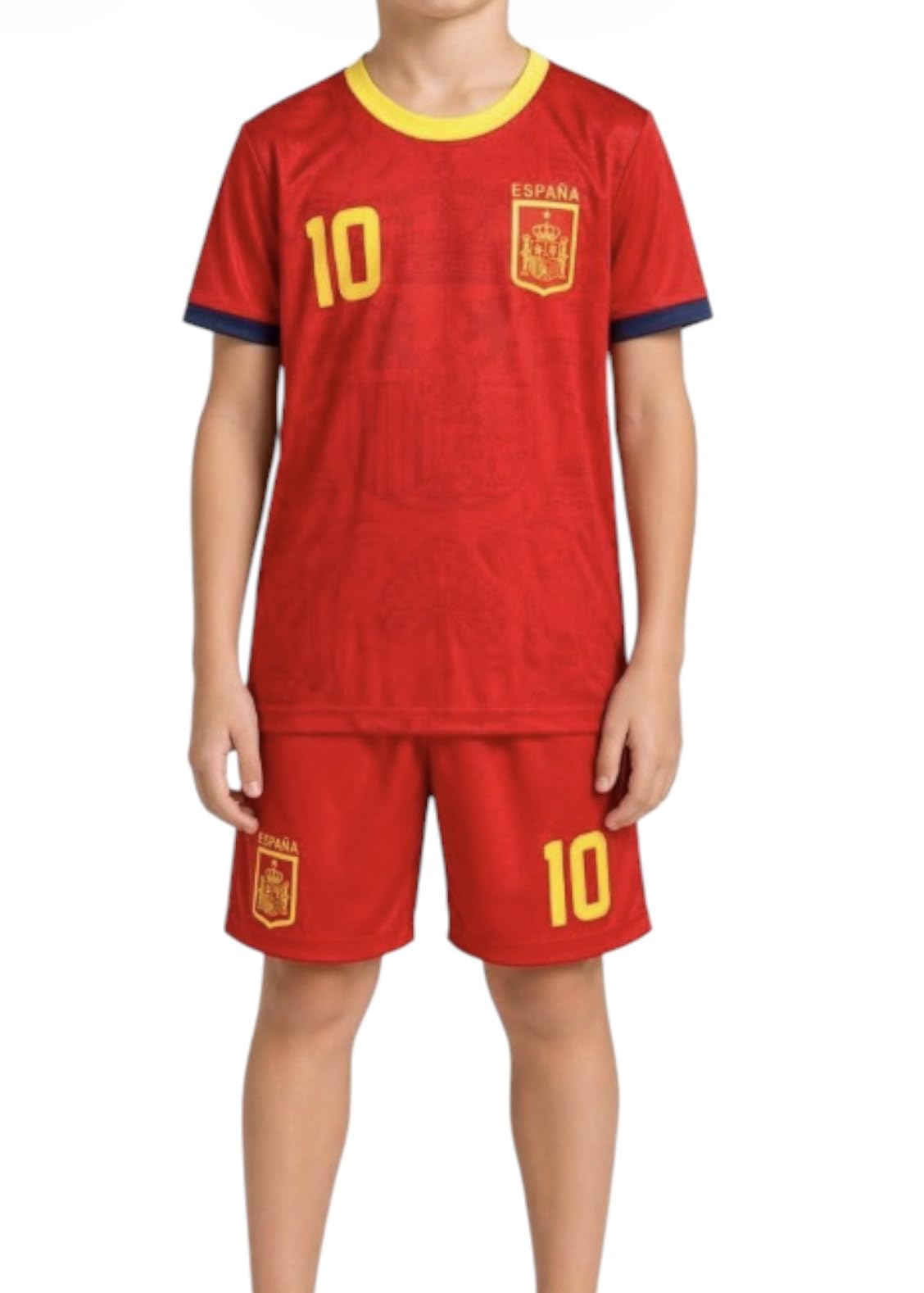 Conjunto de Deporte Camiseta y Pantalón Corto(4-14 Años，) de Fútbol - Equipación de Verano para Entrenamiento y Colegio