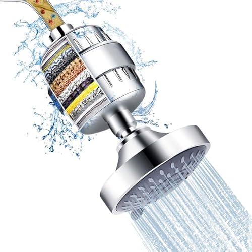 Listado de Filtros - 5 favoritos. 42 DAHAN Afina Filtro de Ducha,Cabezal de Ducha con Filtro de Ducha de 20 Etapas, Alta Salida con Cartucho de Filtro para Agua Dura,Elimina el Cloro y Sustancias Nocivas