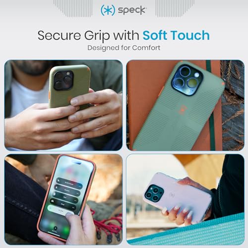 Speck iPhone 15 Case - Built for MagSafe, Drop Protection Grip – for iPhone 15 iPhone 14 & iPhone 13 - Scratch Resistant, Soft Touch, 6.1 Inch Phone Case - CandyShell Grip Soft Lilac/Carnation Petal - image 6
