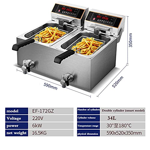 Elektrische Friteuse 10L/20L/17L/34L Kommerzielle Edelstahl-fritteuse Smart Touch Control übertemperatur-abschaltung… – Bild 3