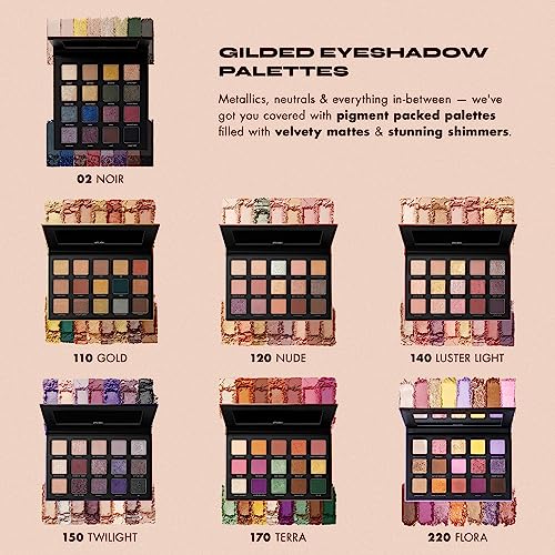 Milani Gilded Luster Light Eyeshadow Palette - 15 Colors Highly Pigmented Matte Shimmer Glitter Eye Shadow Makeup Palette Kit #TOP5