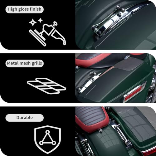 Saddlebags Speaker Lids 6X9 para Harley, Cubiertas duras para alforjas con rejillas para Harley Touring Road King Street Electra Glide 2014-2023 Snake Venom miniatura 4
