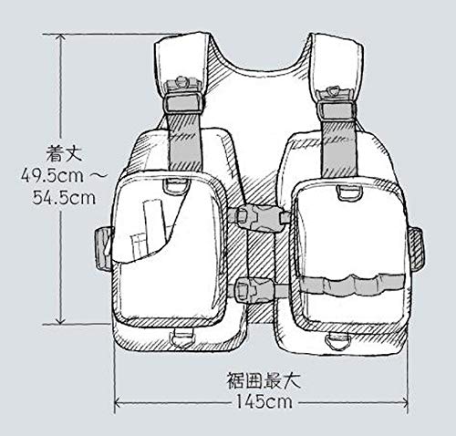 シマノ(SHIMANO) 釣り ウェア 固定式フローティングベスト ゲームベスト VF-024U ブラック 0 10枚目