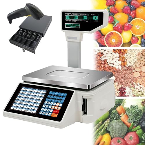 Báscula digital con impresora térmica para etiquetado miniatura 1