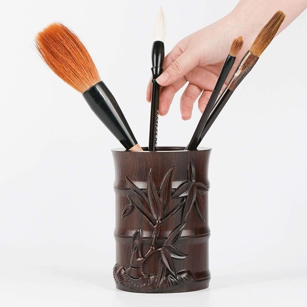 KYUSAR Schreibtisch Stifthalter Stifthalter Kreativer Stifthalter Log Retro Desktop Stifthalter Dekoration Schreibtisch Geschenk Bleistifthalter Bleistift Desktop Stiftehalter