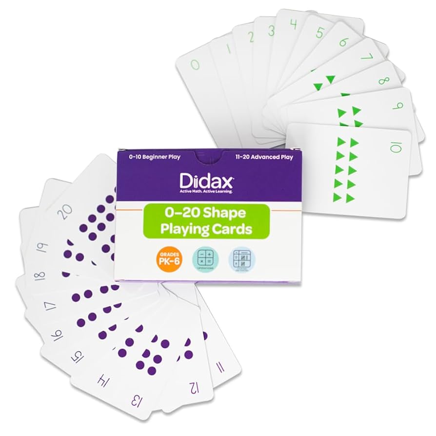 Amazon.co.jp: 数字0~20の形のトランプ - 4つの基本的な形 - 円