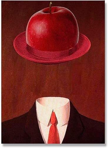 Miniatura 2 de Rene Magritte - Juego de pósteres de The Lover Man, pintura en lienzo, surrealismo, arte de pared, póster nórdico e impresiones vintage para