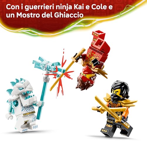 NINJAGO Veicoli Combinanti di Kai e Cole - con Macchina e Moto Giocattolo e 3 Minifigure tra cui Kai e Cole con Katana - Idea Regalo per Bambini da 7 Anni Fan di La Rivolta dei Draghi - 71864 - Lego - Immagine 4