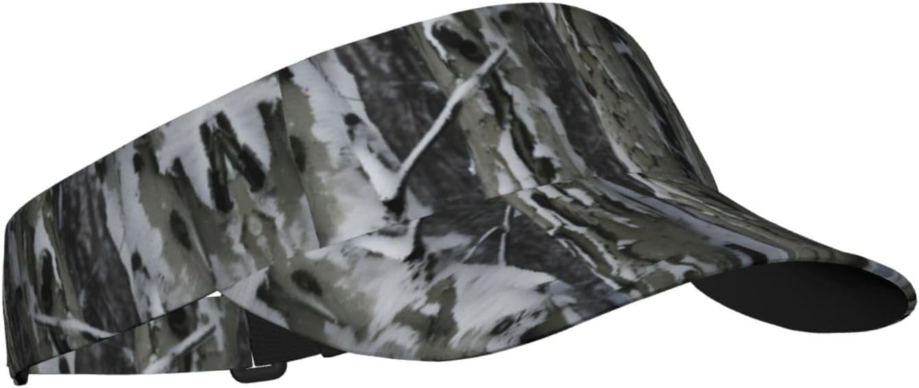Cold Tree Camouflage Print Sports Sun Visor Hats Adjustable Running Golf Tennis Sun Cap for Women Men
