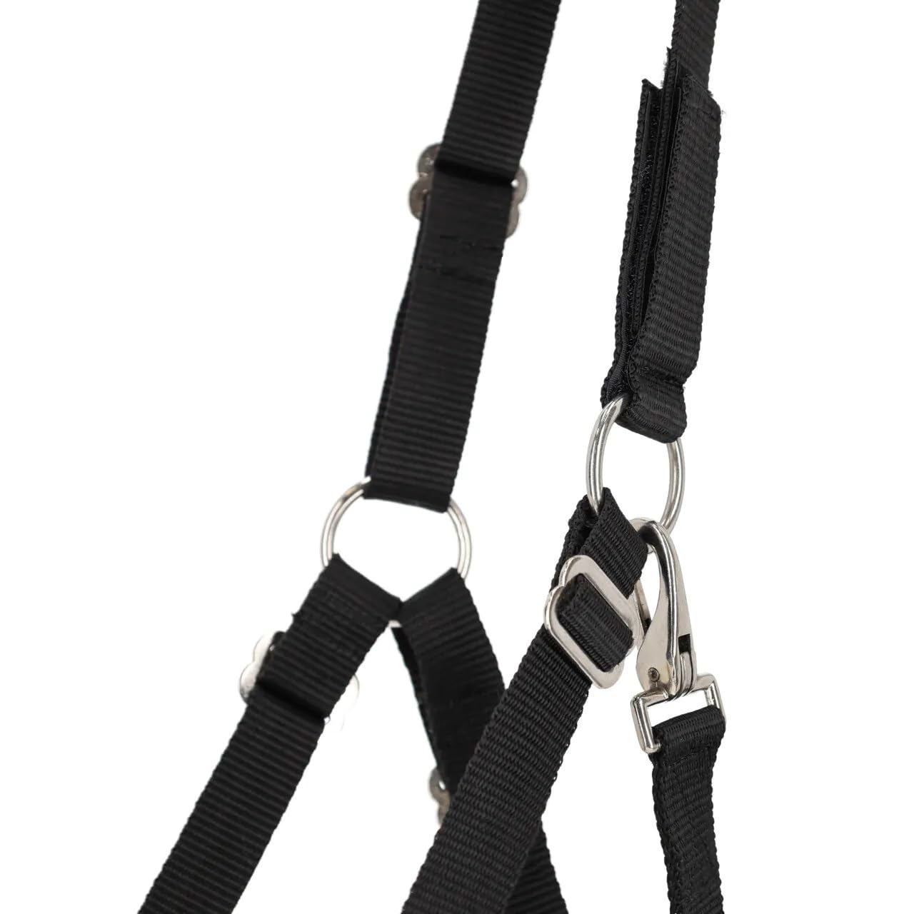 NETPROSHOP Beweidungsmaske Fressbremse mit Kunstfellbesatz und Nasenlöchern schwarz Shetty Pony Cob Full, Groesse:Pony, Farbe:Schwarz
