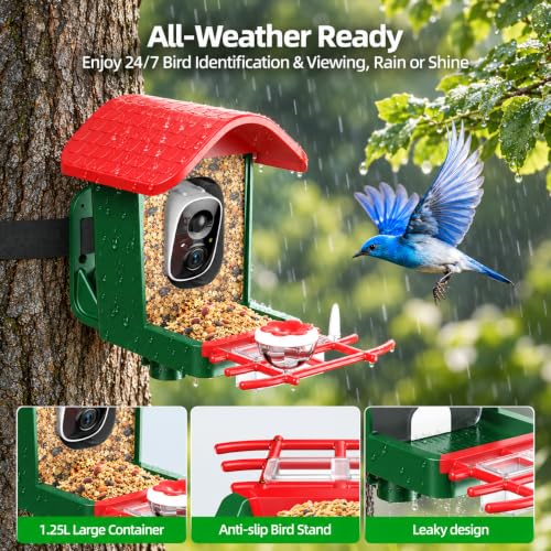 Cadrali 3K Smart Bird Feeder with Camera, 2.4GHz WiFi, AI Bird Species ID - image 5