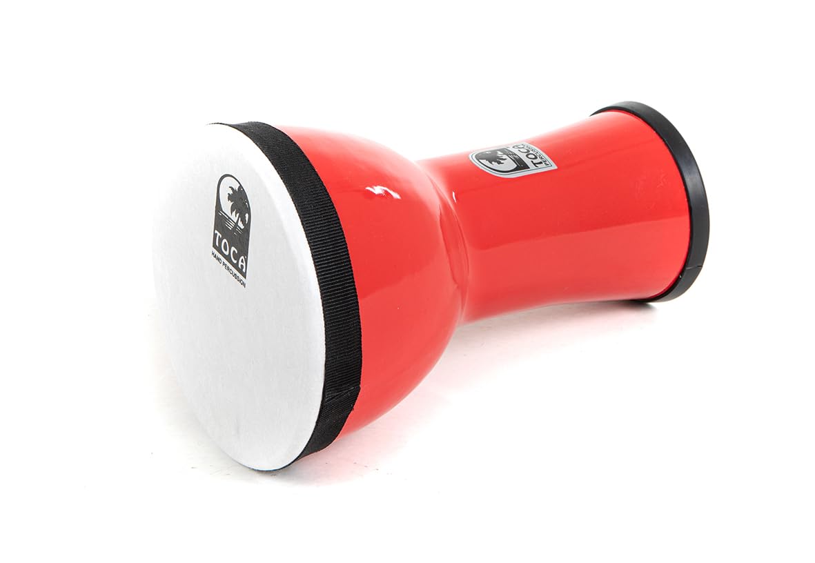 TOCA Doumbek Freestyle 2 Trommel (wetterfester PVC Trommelkessel mit 10" Höhe, immer perfekt gestimmt, ideal für Drum Circles, Bildung & Therapie, Durchmesser: 6"), Red