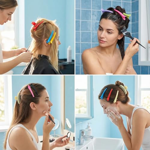 Pinzas para cabello diseño pato 24 piezas multicolor miniatura 6